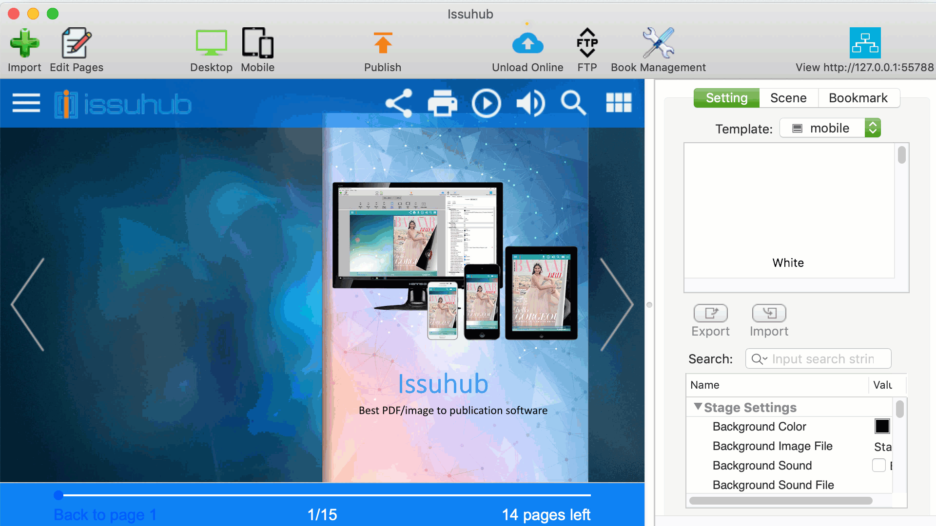 publish flipbook